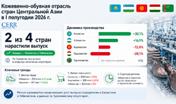 Развитие кожевенно-обувной отрасли стран Центральной Азии в I полугодии 2026 г.