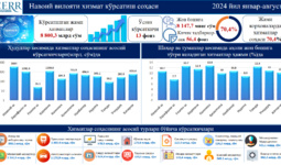 Навоий вилояти хизматлар соҳасининг 2024 йил январь-август ойлари якунлари