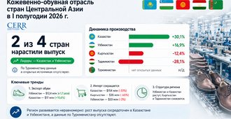 Развитие кожевенно-обувной отрасли стран Центральной Азии в I полугодии 2026 г.