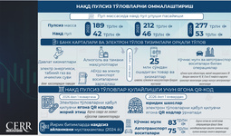 Инфографика: Рақамли тўловлар иқтисодиёт шаффофлигини оширишда асосий воситага айланмоқда