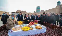 Turkish Foreign Minister Mevlut Cavusoglu visited Khiva, Bukhara and Samarkand