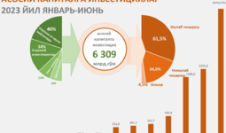 Жиззах вилоятида 2023 йил 1 ярим йиллиги давомида ассосий капиталга инвестициялар