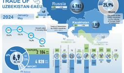 Infographics: Trade relations between Uzbekistan and the EAEU in January-May 2024