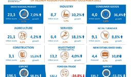 Infographics: Main macroeconomic indicators of the Jizzakh region for January-December 2021