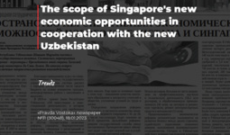 Singapurning yangi O‘zbekiston bilan hamkorlikdagi yangi iqtisodiy imkoniyatlari istiqbollari
