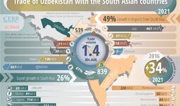 Infographics: Uzbekistan's trade with South Asian countries 2021