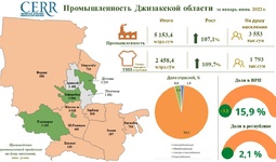 Промышленность Джизакской области за январь-июнь 2022 года