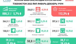 Инфографика: 2022 йилда Ўзбекистон иқтисодиётининг ривожланиши