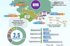 Январь-июль ойлари давомида Ўзбекистоннинг Марказий Осиё давлатлари билан савдо айланмаси