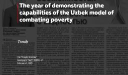 The year of demonstrating the capabilities of the Uzbek model of combating poverty