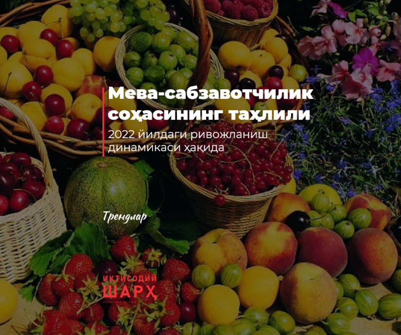 Мева-сабзавотчилик соҳасининг таҳлили Мева-сабзавотчилик соҳасининг таҳлили