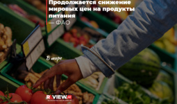 Продолжается снижение мировых цен на продукты питания