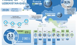 Infographic: Uzbekistan's trade relations with the EAEU in January-February 2026