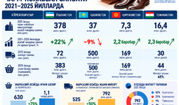 2021–2025 йилларда Марказий Осиёда чарм-пойабзал саноати