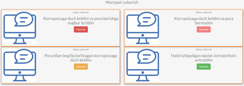 Коррупция ҳолатлари ҳақида хабардор қилиш имконини берувчи махсус дастурий таъминот ишлаб чиқилди Коррупция ҳолатлари ҳақида хабардор қилиш имконини берувчи махсус дастурий таъминот ишлаб чиқилди