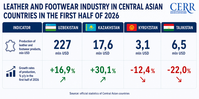 Development of the Leather and Footwear Industry in Central Asian Countries in the First Half of 2026