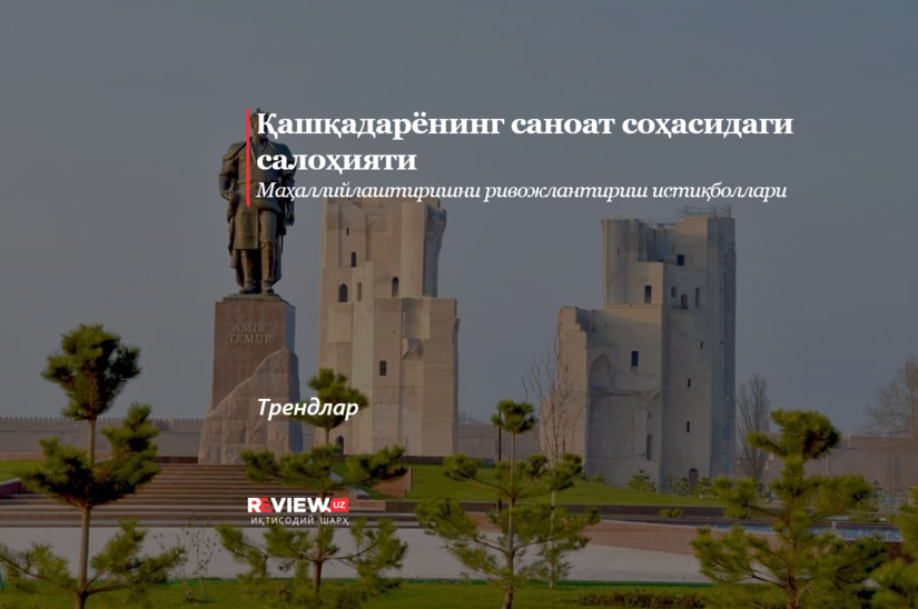 Қашқадарёнинг саноат соҳасидаги салоҳияти