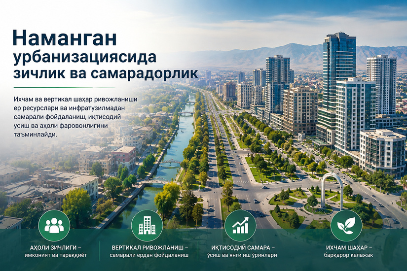 Наманган урбанизациясида зичлик ва самарадорлик