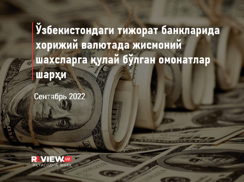 Ўзбекистондаги тижорат банкларида хорижий валютада жисмоний шахсларга қулай омонатлар (2022 йил сентябрь) Ўзбекистондаги тижорат банкларида хорижий валютада жисмоний шахсларга қулай омонатлар (2022 йил сентябрь)