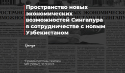 Пространство новых экономических возможностей Сингапура в сотрудничестве с новым Узбекистаном