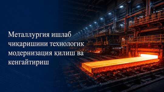 Металлургия ишлаб чиқаришини технологик модернизация қилиш ва кенгайтириш