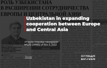 Uzbekistan in expanding cooperation between Europe and Central Asia