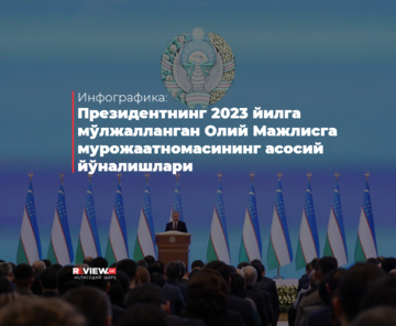 Инфографика: Президентнинг 2023 йилга мўлжалланган Олий Мажлисга мурожаатномасининг асосий йўналишлари