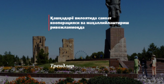 Қашқадарё вилоятида саноат кооперацияси ва маҳаллийлаштириш ривожланмоқда (+видео)