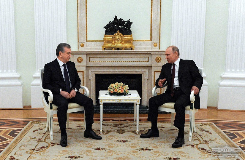 Шавкат Мирзиёев и Владимир Путин провели переговоры в Кремле