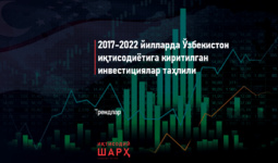 2017-2022 йилларда Ўзбекистон иқтисодиётига киритилган инвестициялар таҳлили