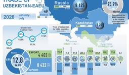 Infographics: Uzbekistan's trade relations with the EAEU in January-July 2026