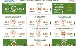 Инфографика: Жиззах вилоятида 2025 йилнинг 9 ойида барқарор иқтисодий ўсиш қайд этилди