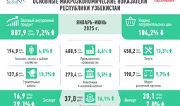 Развитие экономики Узбекистана за I-полугодие 2025 года