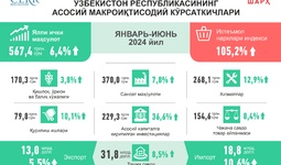 2024 йилнинг биринчи ярмида Ўзбекистоннинг иқтисодий ривожланиши