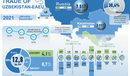 Infographics: Trade of Uzbekistan with the EAEU