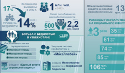 Infografika: 2017-2022 yillarda O‘zbekistonda kambag‘allikka qarshi kurash (video)