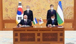 Ўзбекистон ва Корея Республикаси Президентлари қўшма баёнотни имзолашди