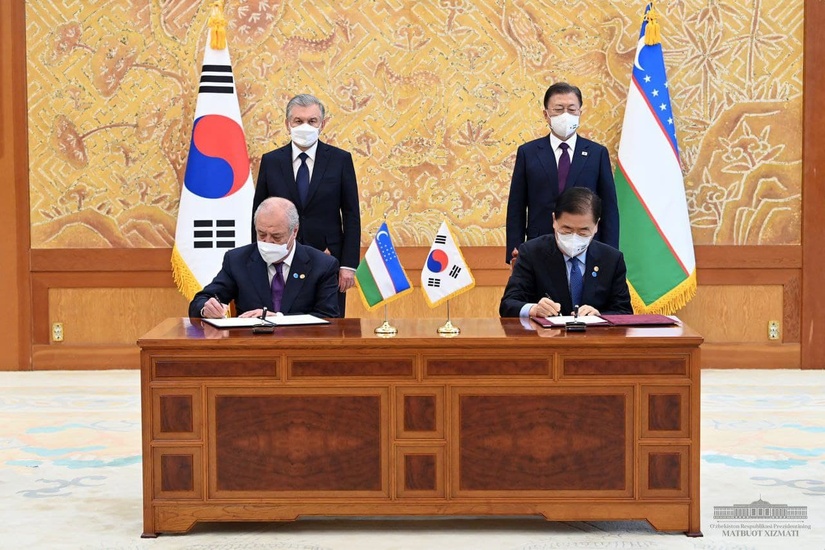 Президенты Узбекистана и Республики Корея подписали совместное заявление