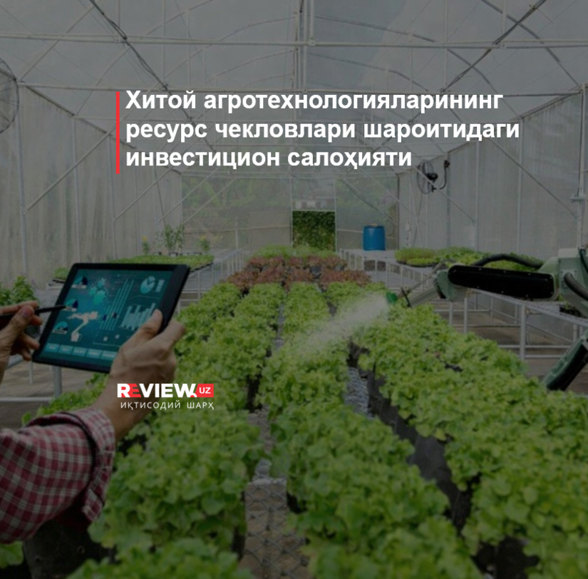 Хитой агротехнологияларининг ресурс чекловлари шароитидаги инвестицион салоҳияти