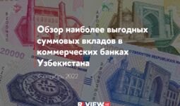 Обзор наиболее выгодных суммовых вкладов в коммерческих банках Узбекистана (на сентябрь 2022)