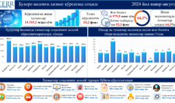 Бухоро вилояти хизматлар соҳасининг 2024 йил январь-август ойлари якунлари