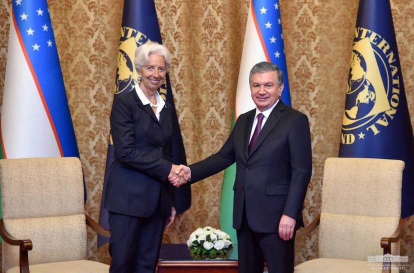 Шавкат Мирзиёев и глава МВФ Кристин Лагард обсудили вопросы экономического развития Узбекистана