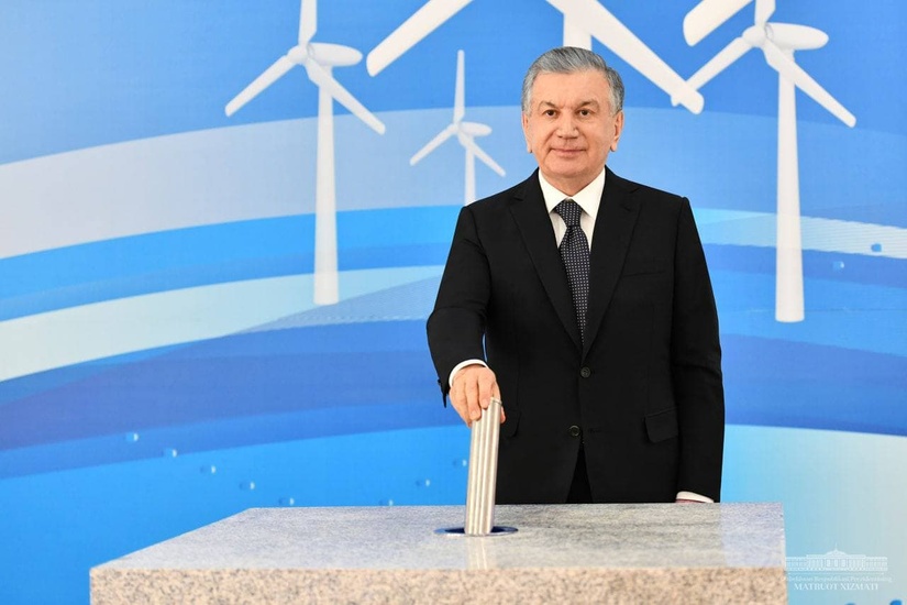 Президент 100 МВт қувватли шамол электр станцияси қурилишига тамал тоши қўйди
