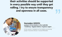 Assistants to the khokims are among people (