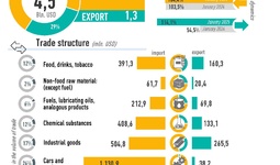 Infographics: Uzbekistan's foreign trade for January 2025