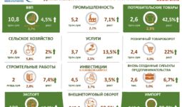 Инфографика: Основные социально-экономические показатели Джизакской области за 1-полугодие 2022 года