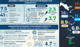 Инфографика: Динамика сокращения бедности и результаты реформ за 2017-2024 гг.